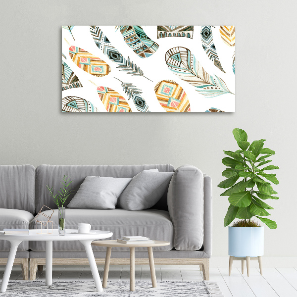 Foto quadro su tela Piume etniche