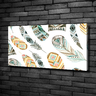 Foto quadro su tela Piume etniche