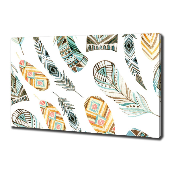Foto quadro su tela Piume etniche
