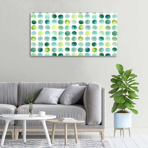 Quadro su tela Punti verdi