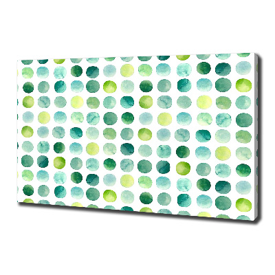 Quadro su tela Punti verdi