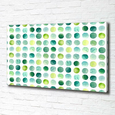 Quadro su tela Punti verdi