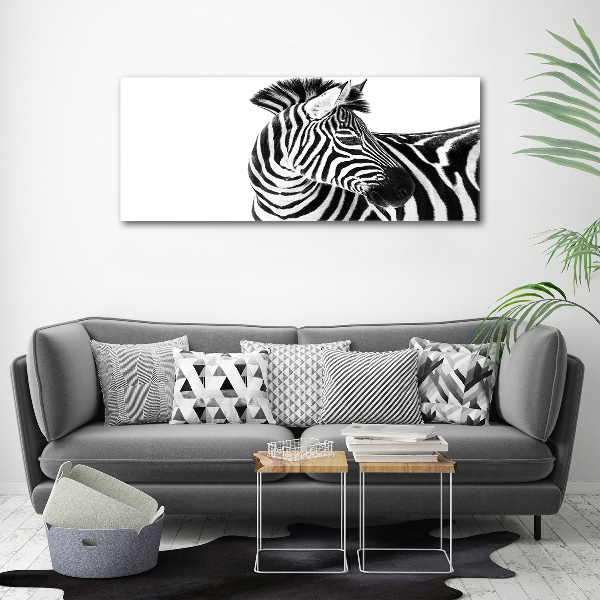Quadro su tela Zebra nella neve
