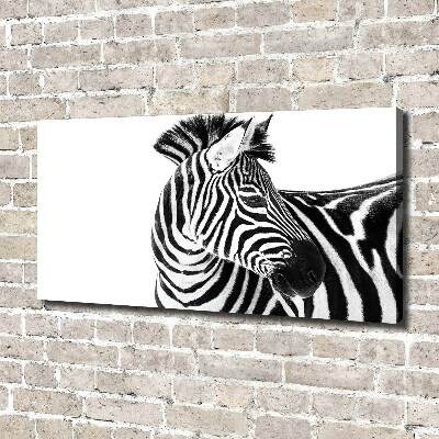 Quadro su tela Zebra nella neve
