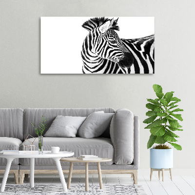 Quadro su tela Zebra nella neve