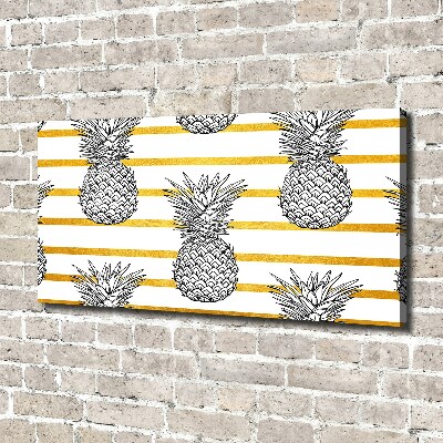 Quadro stampa su tela Strisce di ananas