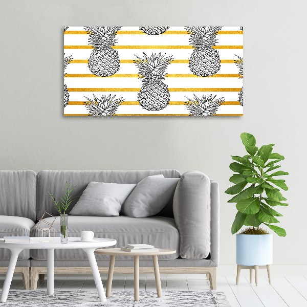 Quadro stampa su tela Strisce di ananas
