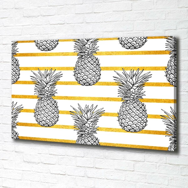 Quadro stampa su tela Strisce di ananas