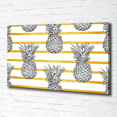 Quadro stampa su tela Strisce di ananas