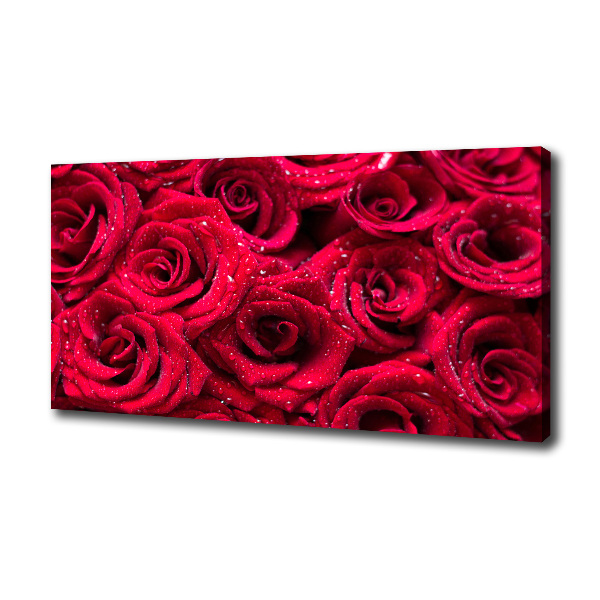 Quadro su tela Gocce sulle rose