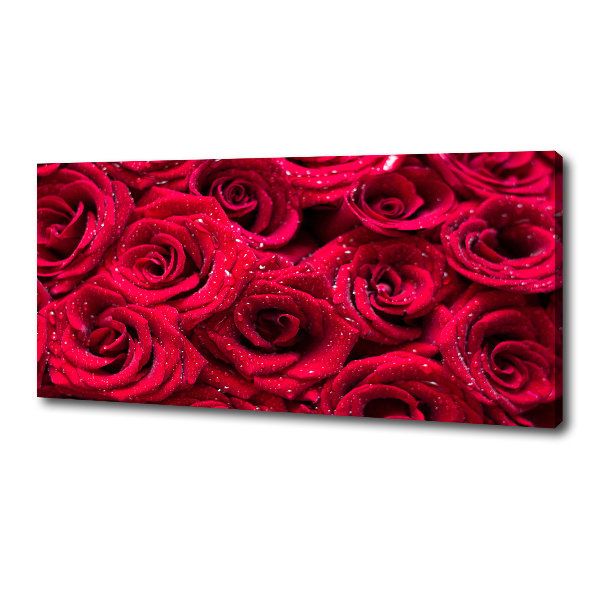 Quadro su tela Gocce sulle rose