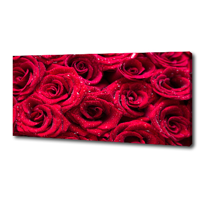 Quadro su tela Gocce sulle rose