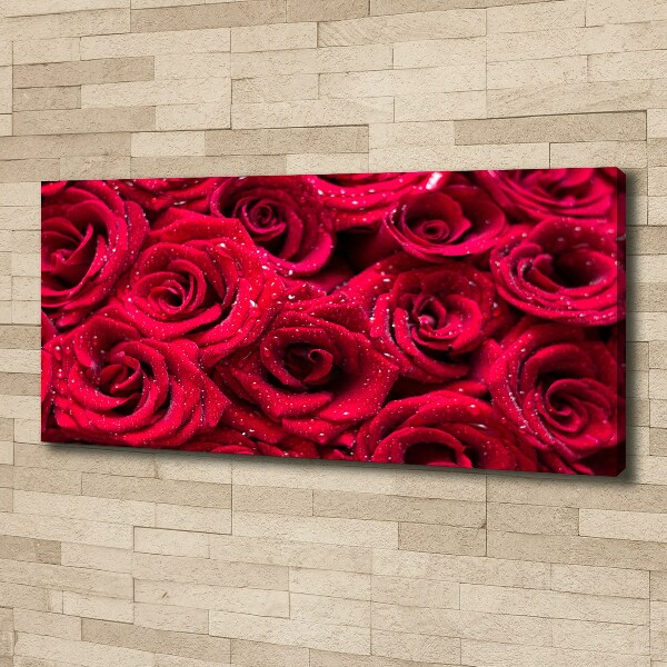 Quadro su tela Gocce sulle rose