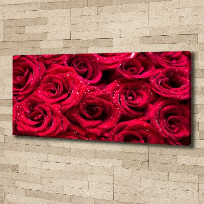 Quadro su tela Gocce sulle rose