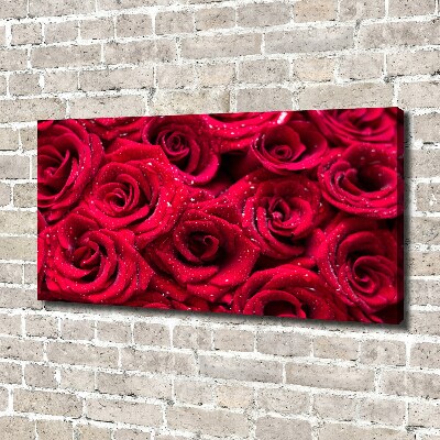 Quadro su tela Gocce sulle rose
