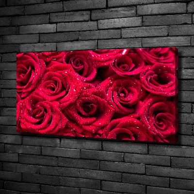Quadro su tela Gocce sulle rose