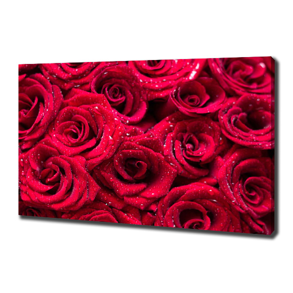 Quadro su tela Gocce sulle rose
