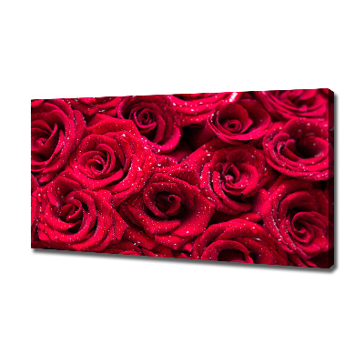 Quadro su tela Gocce sulle rose