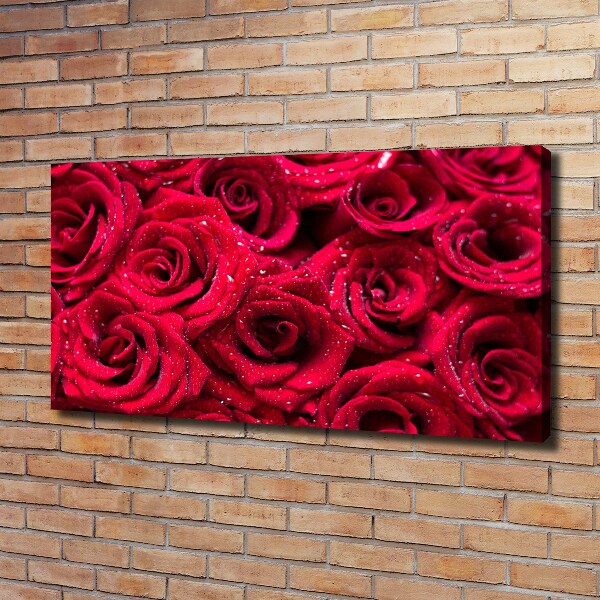 Quadro su tela Gocce sulle rose