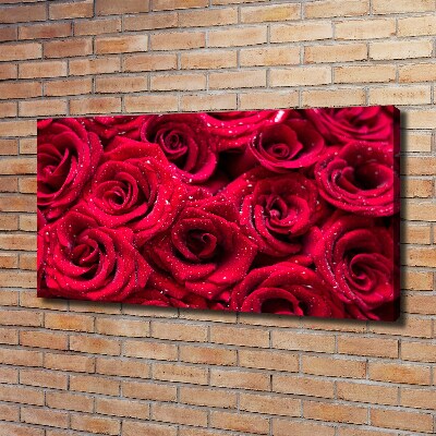 Quadro su tela Gocce sulle rose
