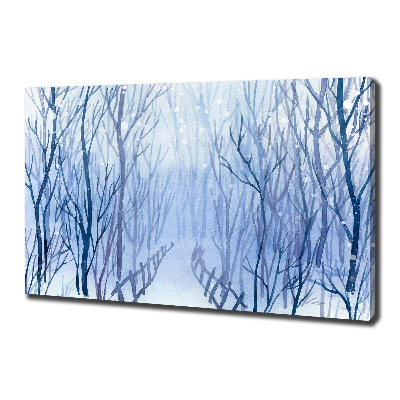 Quadro stampa su tela Foresta in inverno