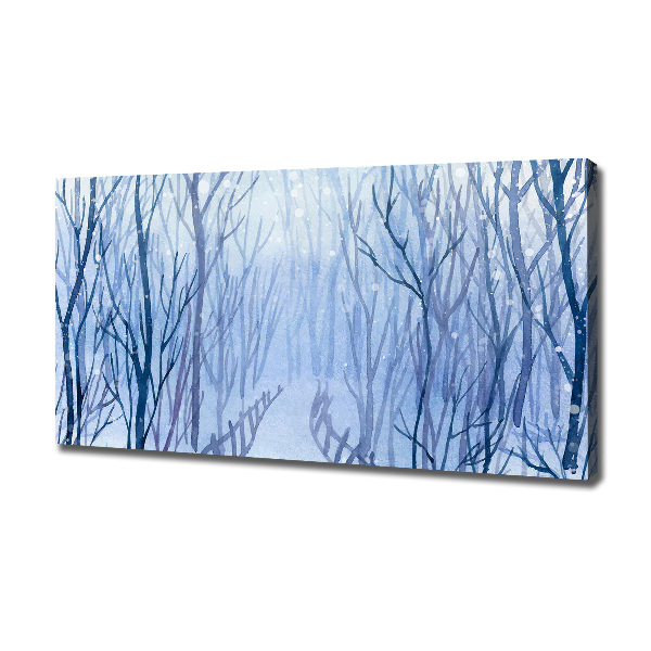 Quadro stampa su tela Foresta in inverno