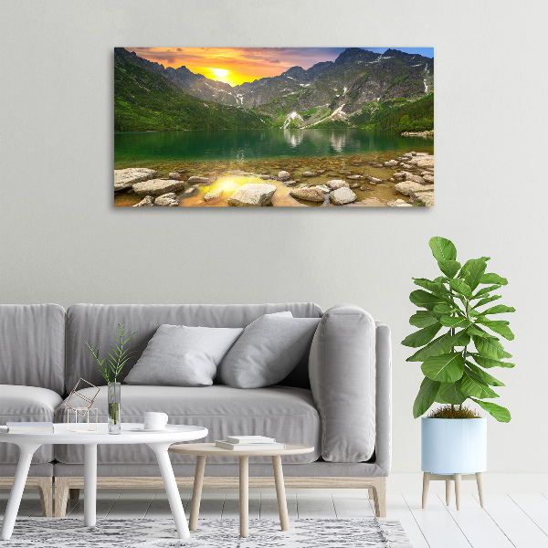 Quadro su tela L'occhio del mare dei Monti Tatra