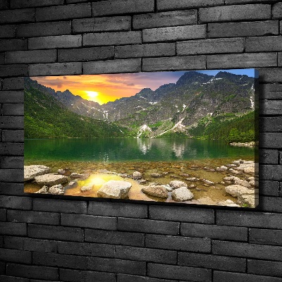 Quadro su tela L'occhio del mare dei Monti Tatra