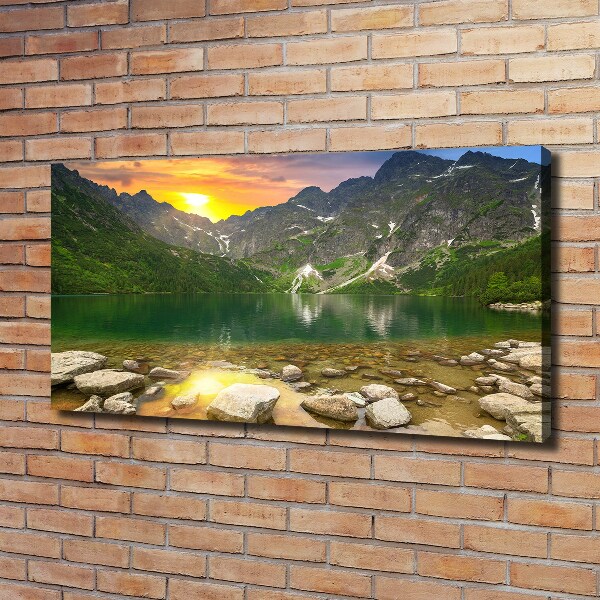 Quadro su tela L'occhio del mare dei Monti Tatra