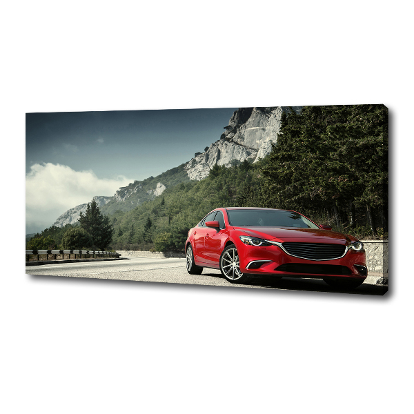 Quadro stampa su tela Auto in montagna