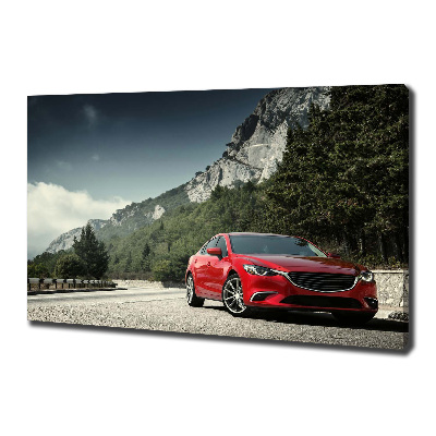 Quadro stampa su tela Auto in montagna