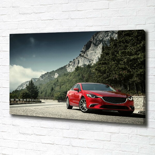 Quadro stampa su tela Auto in montagna