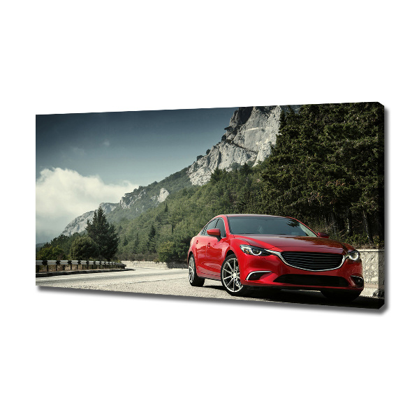 Quadro stampa su tela Auto in montagna