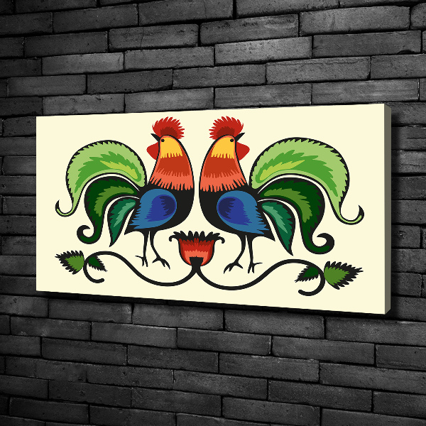 Quadro stampa su tela Motivo popolare dei galli
