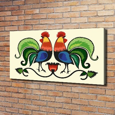 Quadro stampa su tela Motivo popolare dei galli