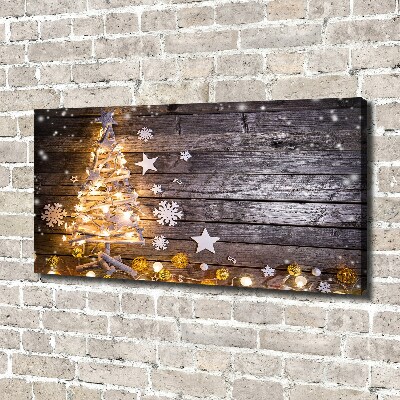 Quadro stampa su tela Albero di Natale illuminato