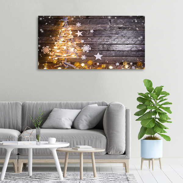 Quadro stampa su tela Albero di Natale illuminato