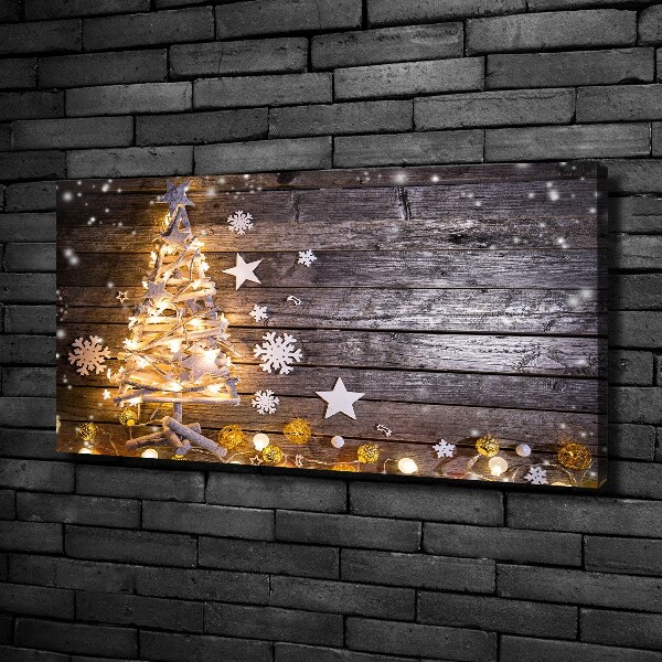 Quadro stampa su tela Albero di Natale illuminato