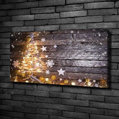 Quadro stampa su tela Albero di Natale illuminato