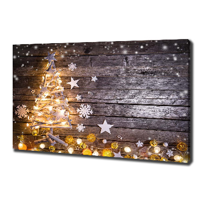 Quadro stampa su tela Albero di Natale illuminato