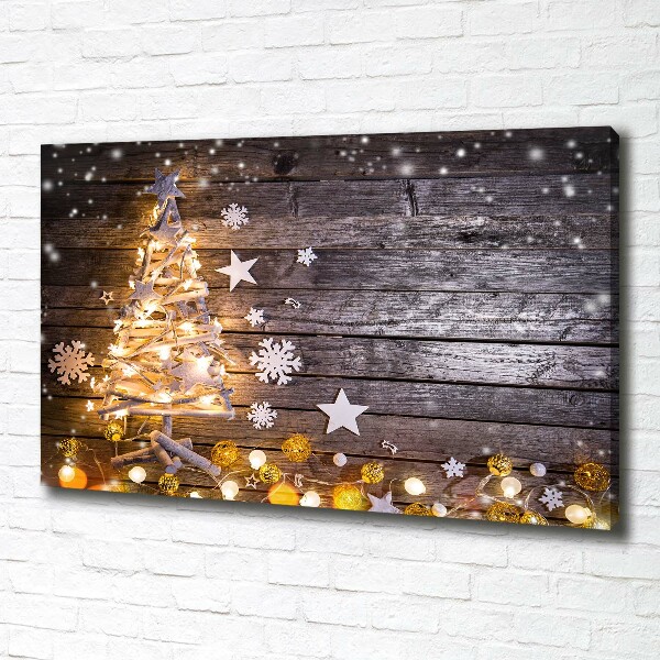Quadro stampa su tela Albero di Natale illuminato