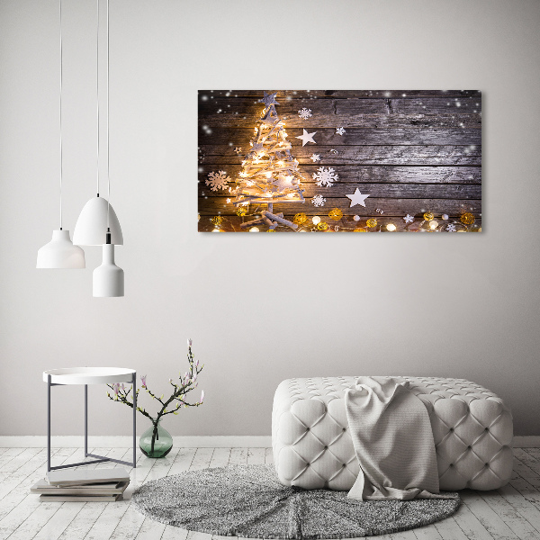 Quadro stampa su tela Albero di Natale illuminato