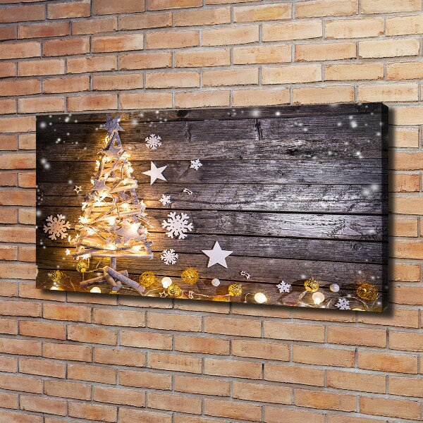 Quadro stampa su tela Albero di Natale illuminato