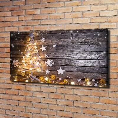 Quadro stampa su tela Albero di Natale illuminato