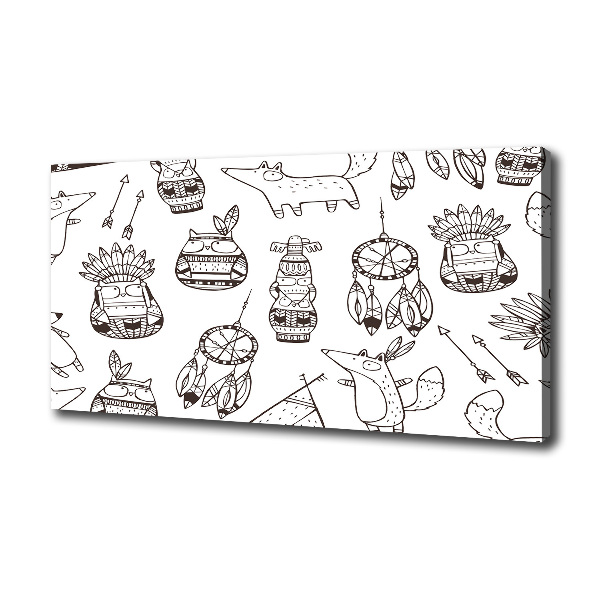 Quadro su tela Gufi indiani