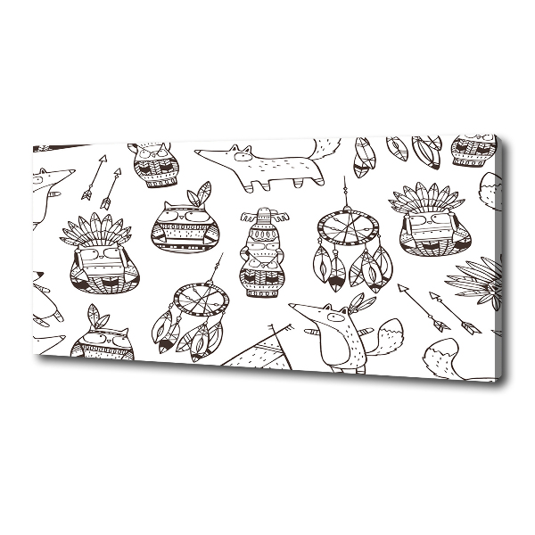 Quadro su tela Gufi indiani