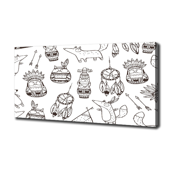 Quadro su tela Gufi indiani