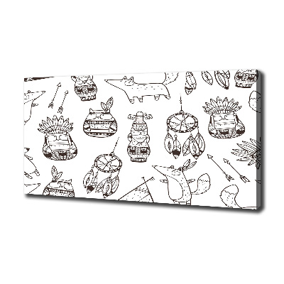 Quadro su tela Gufi indiani