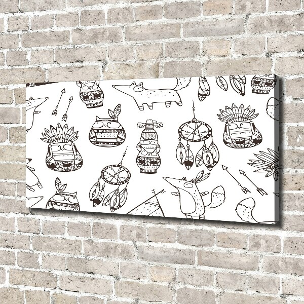 Quadro su tela Gufi indiani