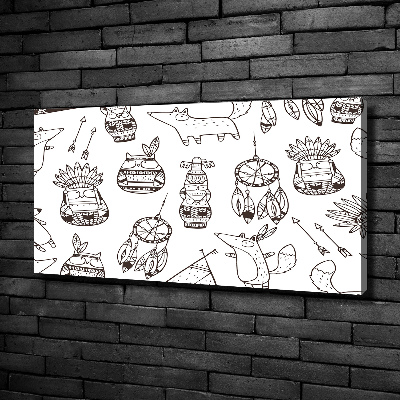 Quadro su tela Gufi indiani